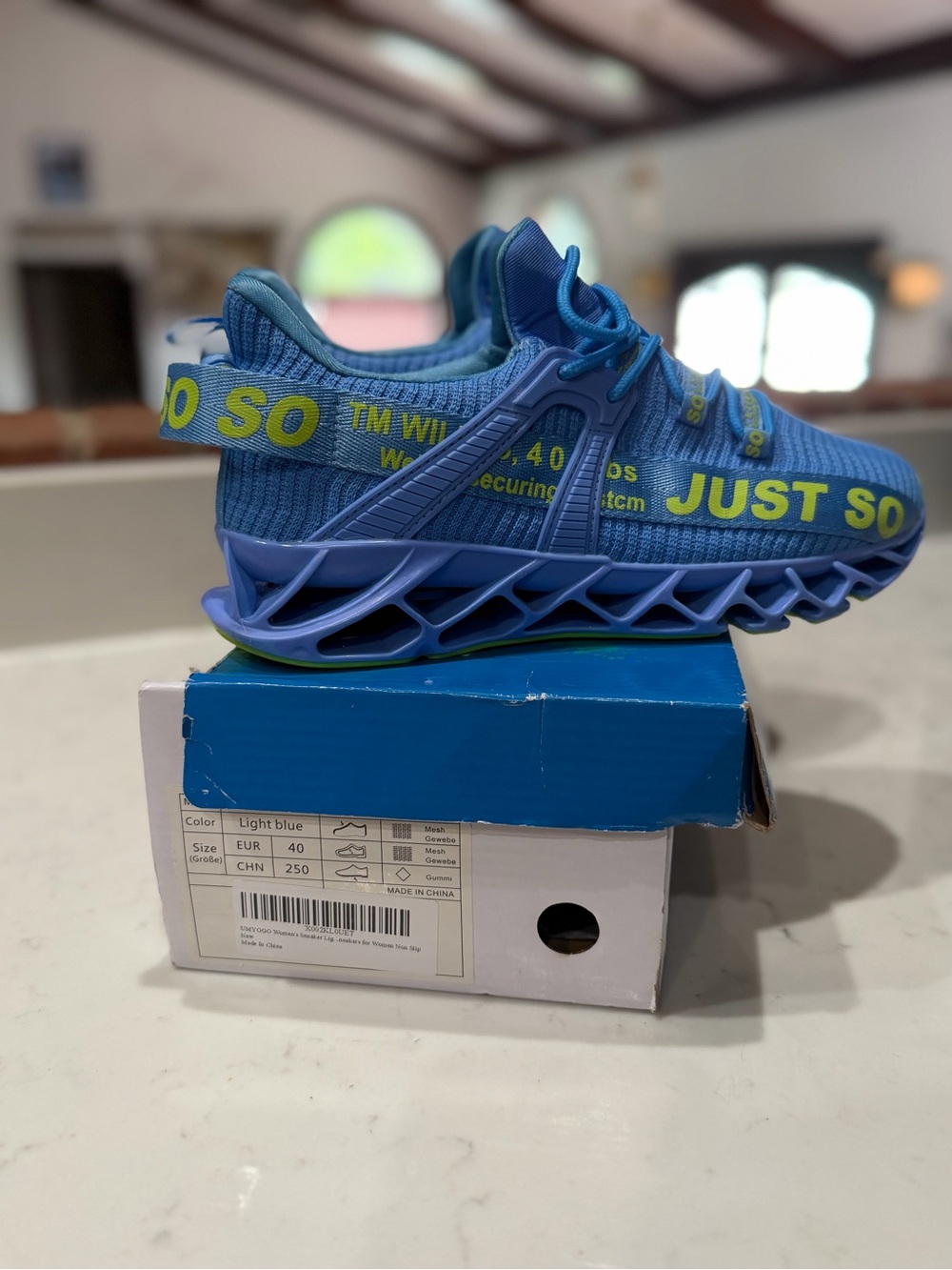 Just So So Women's Blade Running Shoes Light Blue